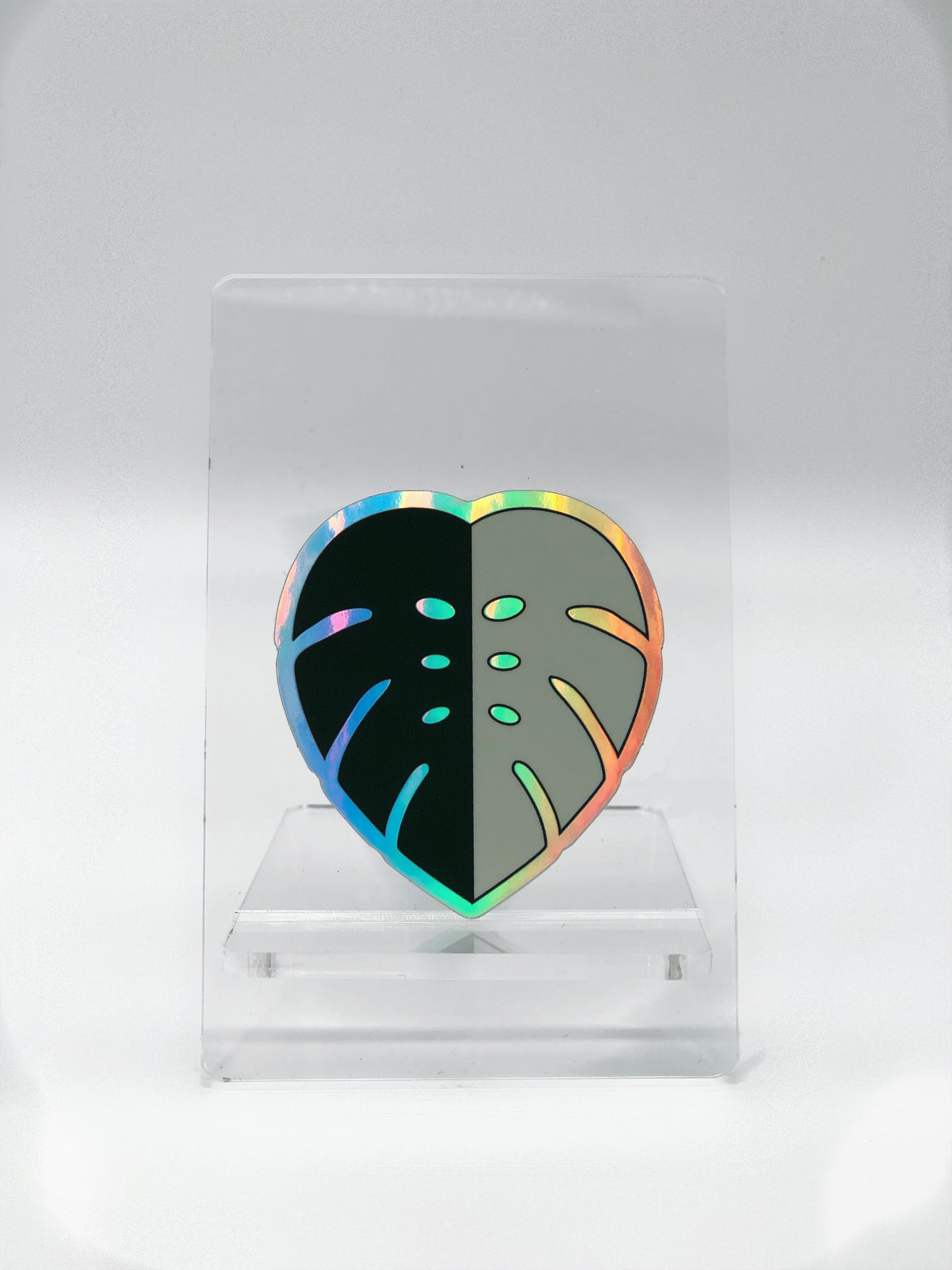 Monstera Albo Holographic Sticker