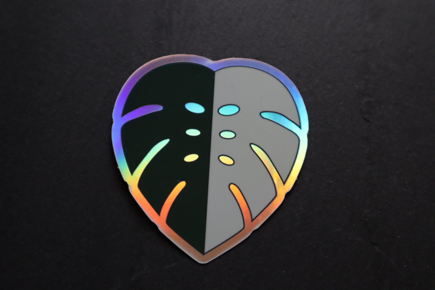 Monstera Albo Holographic Sticker