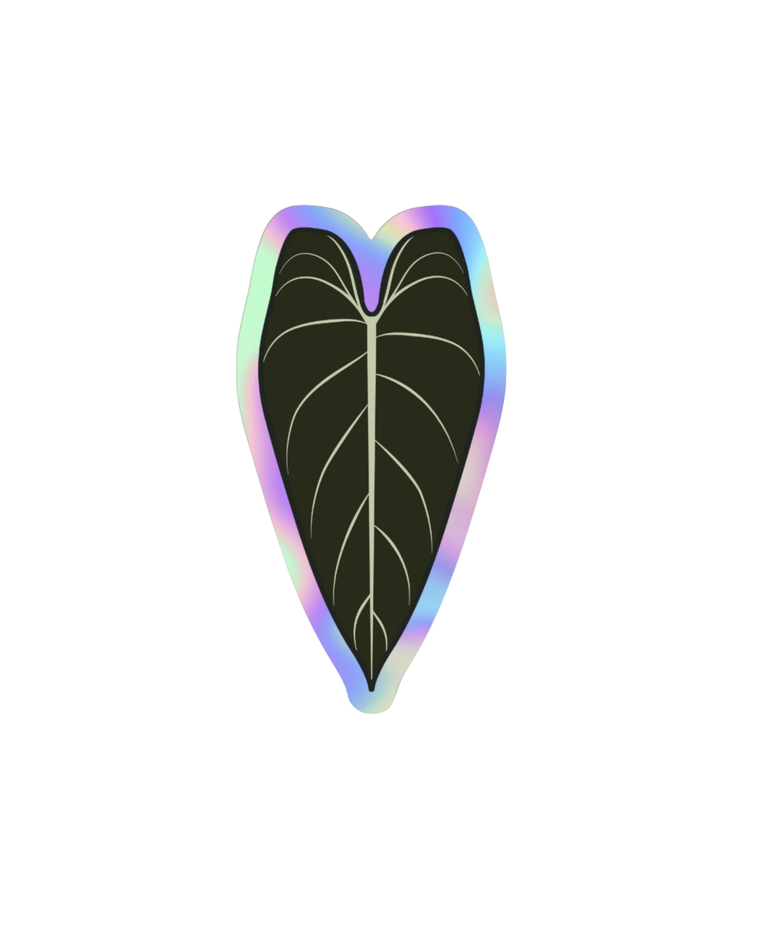 Philodendron Melanochrysum Holographic Sticker